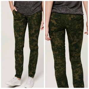 NWT Ann Taylor Loft Marisa Skinny Pants Camo Green Women's 4 NEW WITH TAGS Ankle